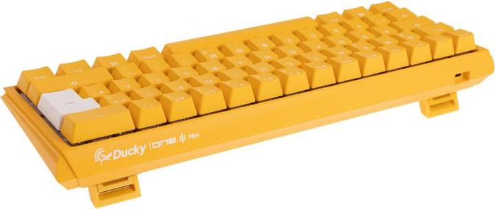 Actual product image Ducky One 3 yellow mini gaming keyboard, RGB LED - MX blue (DE, Cable)