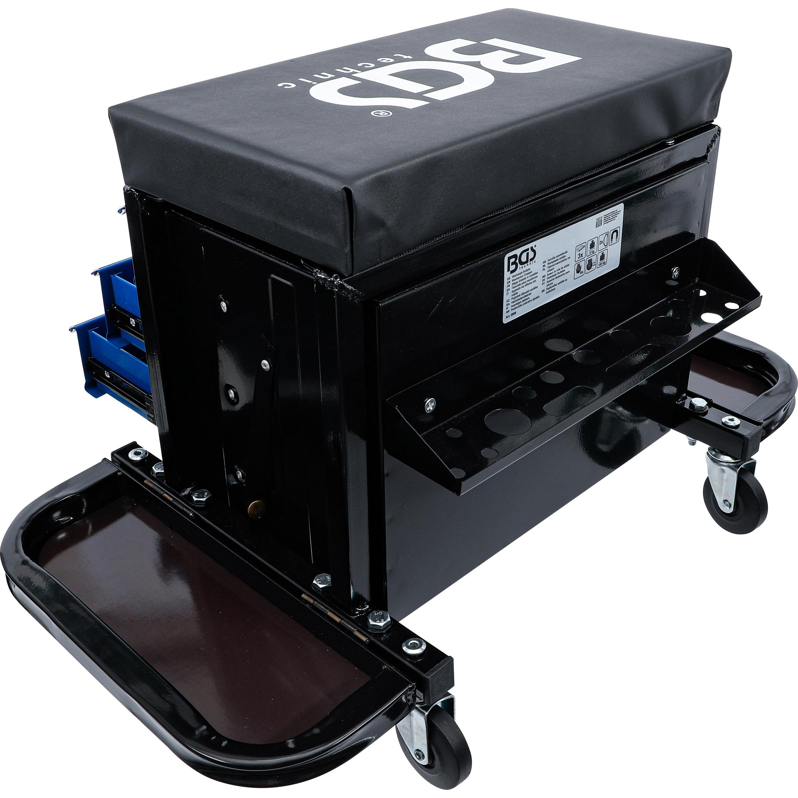 Thumbnail - BGS, Werkzeugwagen + Montagewagen, Werkstatt-Rollsitz mit 3 Schubladen (1 x)