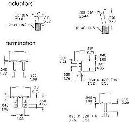 Produktbild Velleman Vertical Subminiature Toggle Switch Dpdt On-Off-On