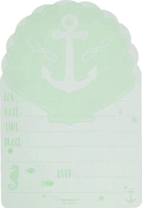 Produktbild Amscan 8 Einladungskarten Mermaid Wishes (6 Stk.)