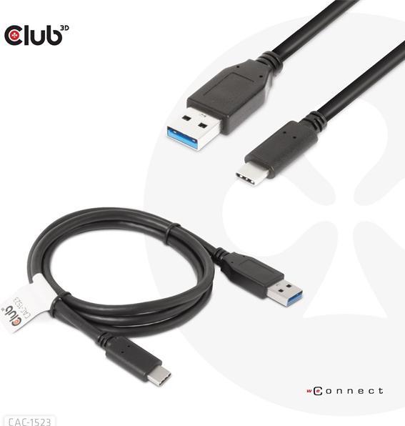 Produktbild Club 3D USB 3.1 Typ C -> Typ A (1 m, USB 3.1, 60 W)