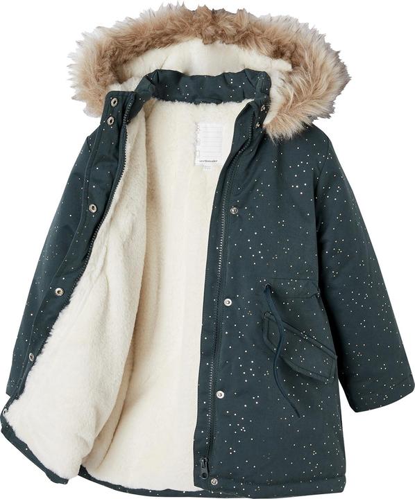 Produktbild Vertbaudet Warme Mädchen Winterjacke mit Glitzer und Webpelz, Recycling-Wattierung (158)