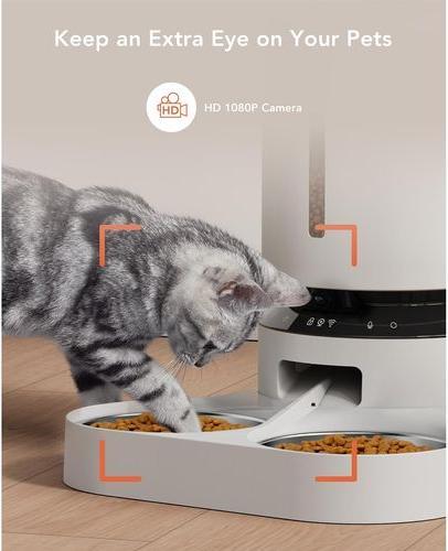 Immagine prodotto Petlibro Vassoio per alimenti doppio con fotocamera (5 l)