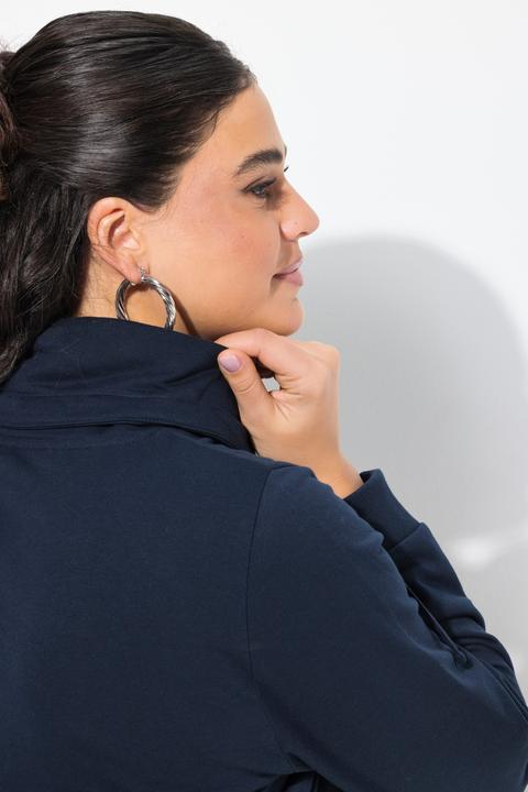 Produktbild Ulla Popken Sweatshirt, Classic Fit, HELLO, Stehkragen (46, 48)