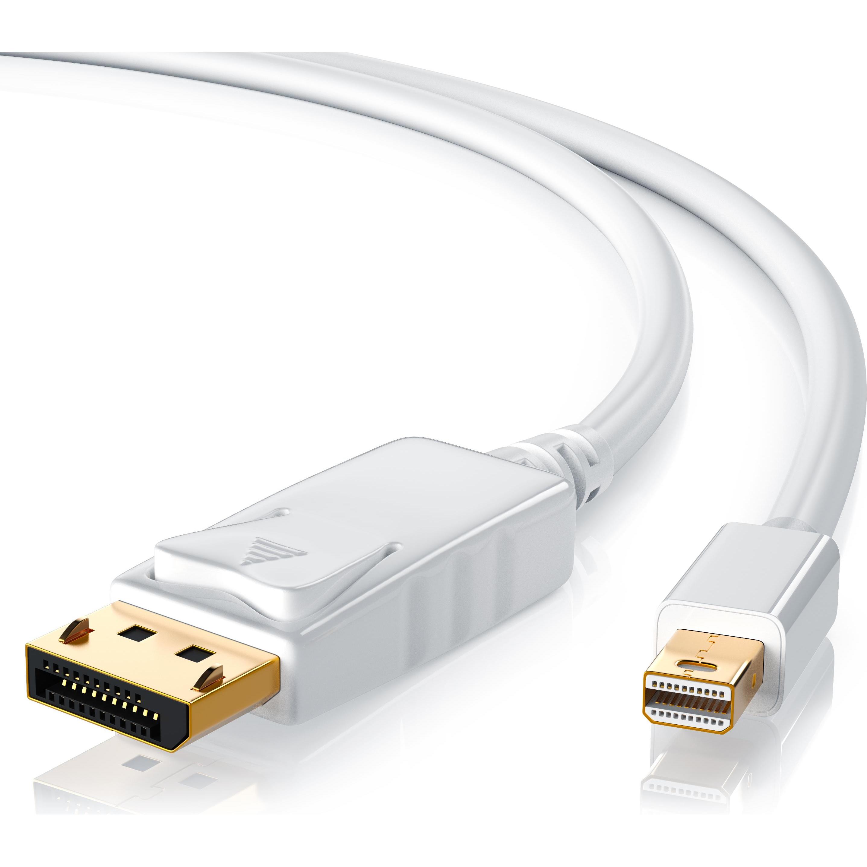CSL Mini DisplayPort zu DisplayPort Kabel - Audio Video Kabel - FullHD - kompatibel Apple Lenovo Surface (2 m, DisplayPo...
