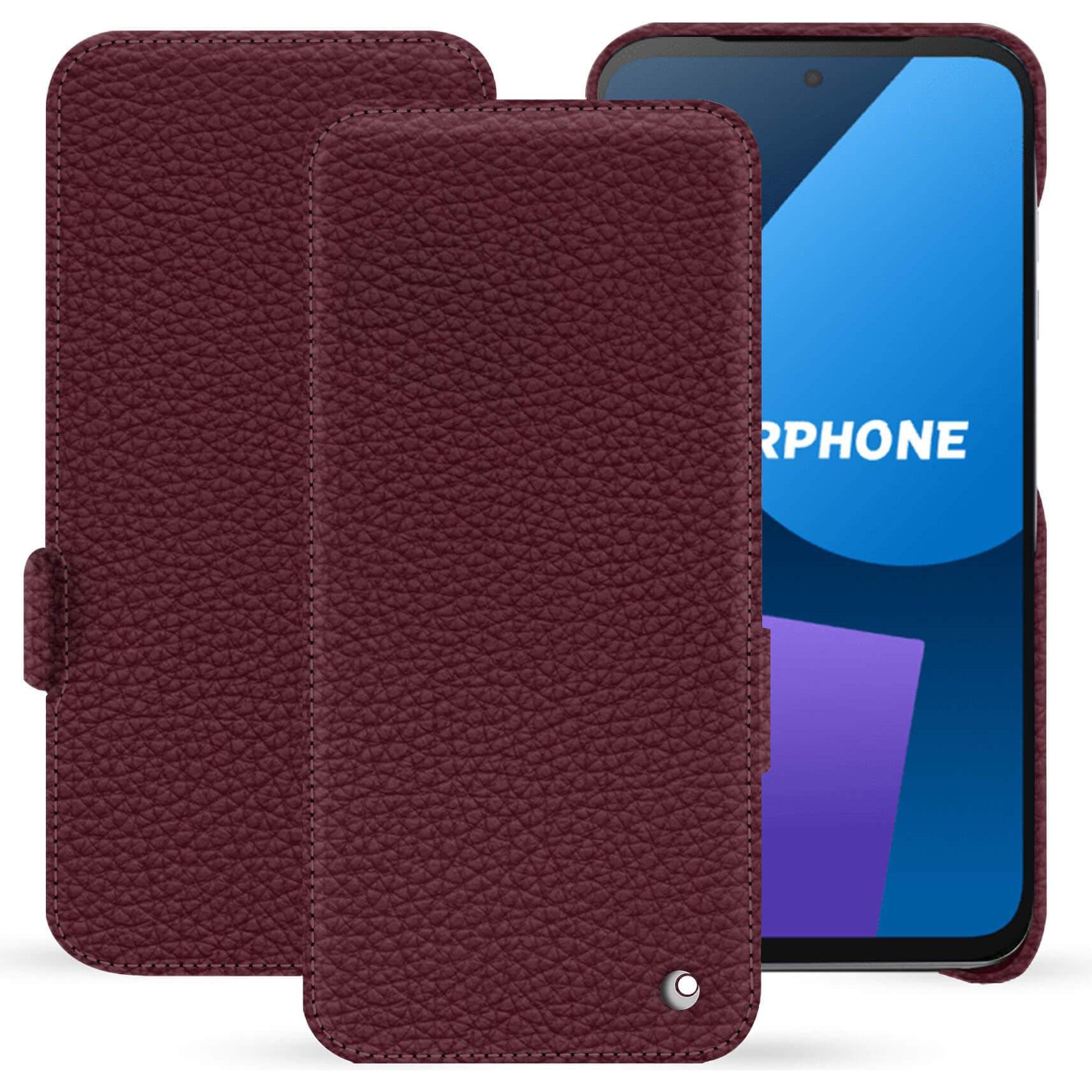 Noreve Lederschutzhülle horizontal (OnePlus 5), Smartphone Hülle, Violett