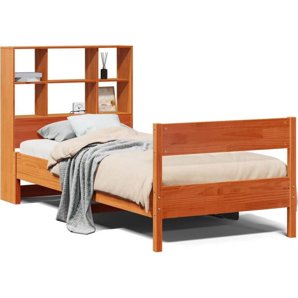 VidaXL, Bett, Bett mit Regal ohne Matratze (90 x 190 cm)