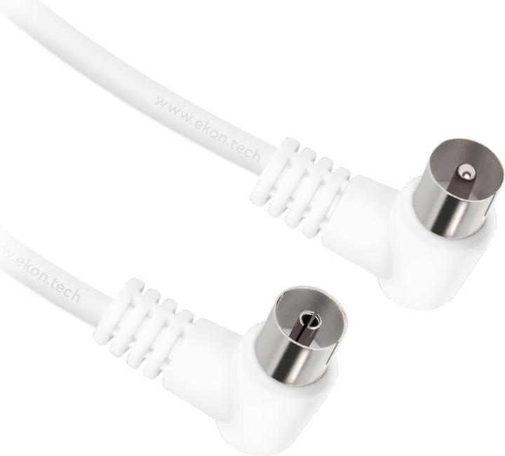 Actual product image Ekon Antenna cable with angled connectors, 75dB (Antenna cable)