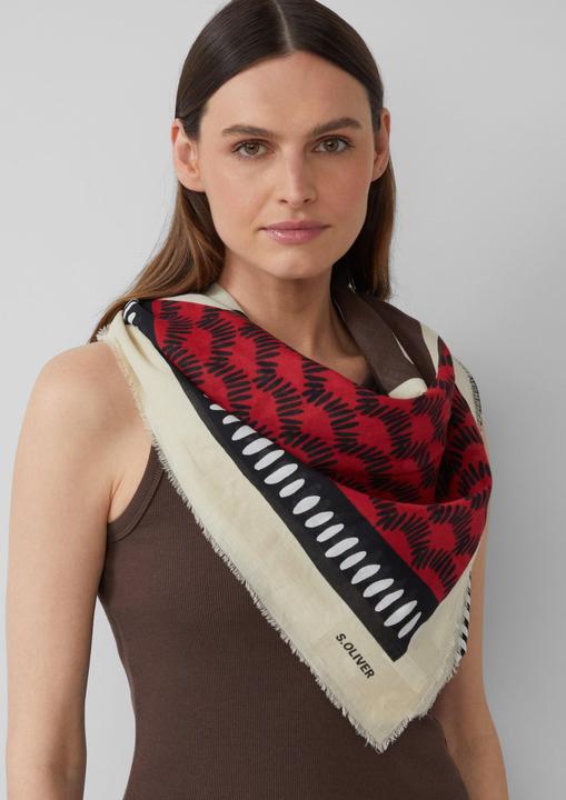 Actual product image S.Oliver Tuch Tuch mit All-over-Print und Fransen