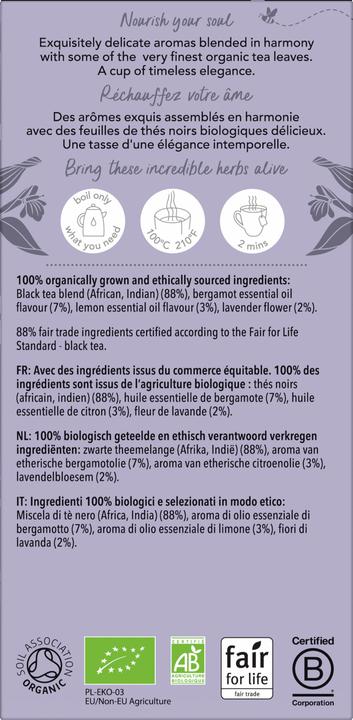 Nährwerte und Zutaten Pukka Gorgeous Earl Grey (40 g)