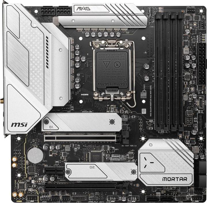 Produktbild MSI MAG B660M MORTAR MAX WIFI DDR4 (LGA 1700, Intel B660, ATX)