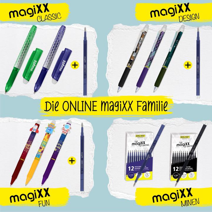 Produktbild Online 6er Pack Gelpen magiXX Boys gemischt (blau radierbar, 1 x)