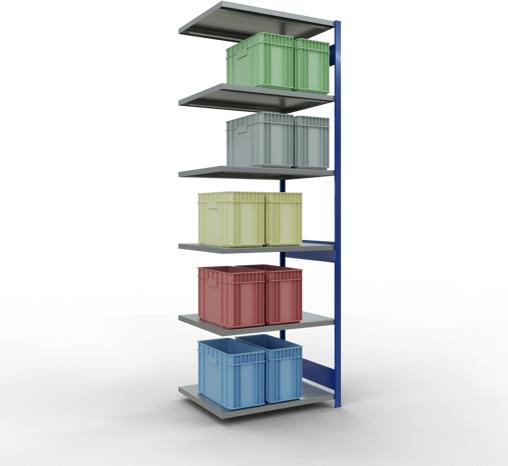 Actual product image Schulte Lagertechnik MULTIplus250 boltless add-on bay system with length bolts