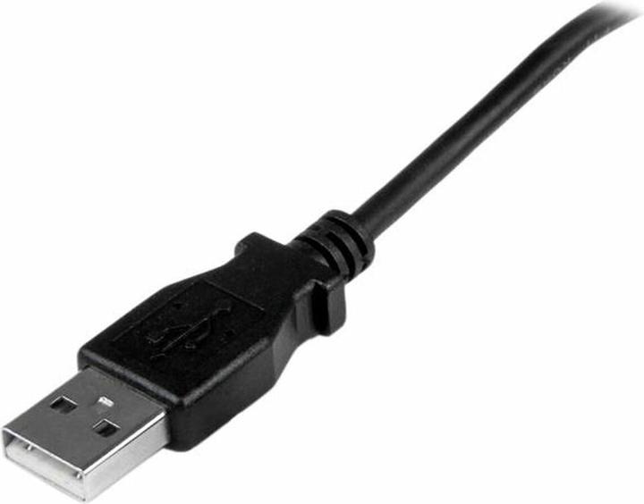 Actual product image StarTech 1m USB 2.0 A to Micro B cable angled upwards - Black - USB A / Micro B data cable / connection cable (1 m, USB 2.0)