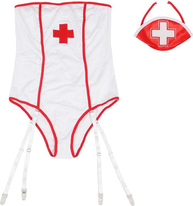 Actual product image Subblime Sexy Nurse Costume With Teddy S/M (M)