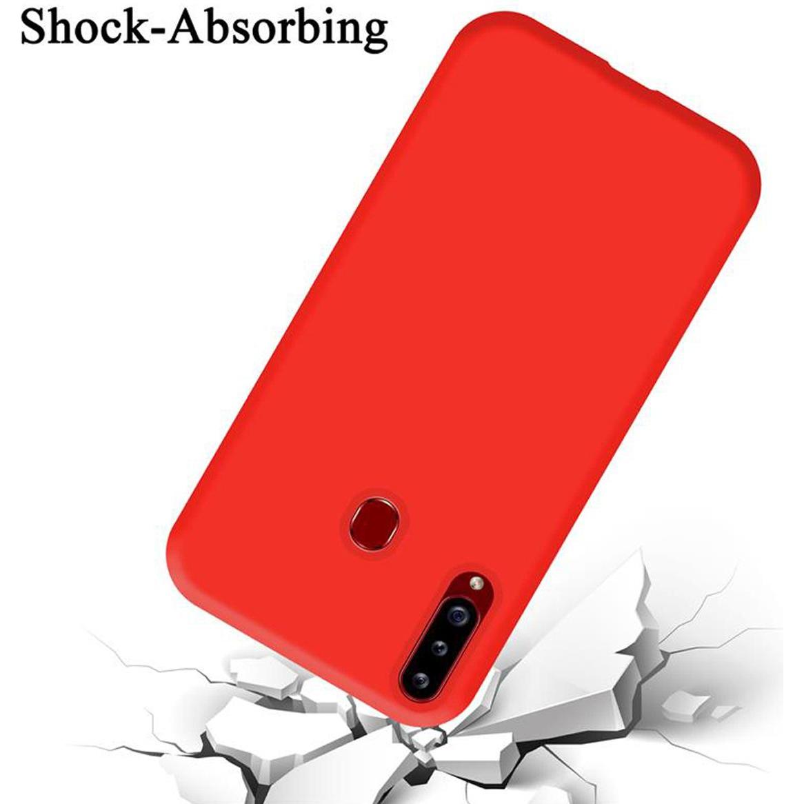 Thumbnail - Cadorabo TPU Liquid Silicone Case Cover (Samsung Galaxy A20s), Smartphone Hülle, Rot
