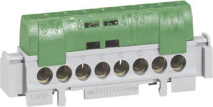 Legrand Klemmleiste 25qmm 8x16qmm grün