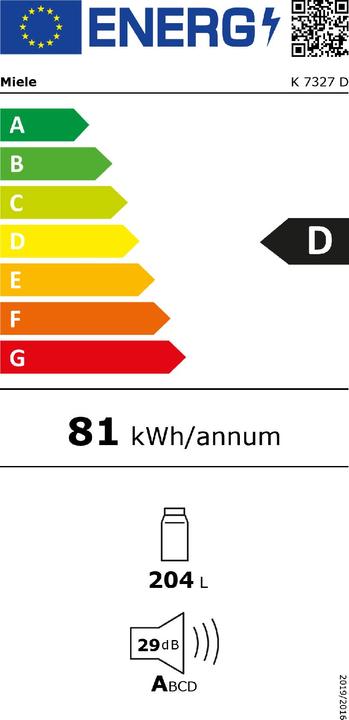 Energie-Label Miele K 7327 D