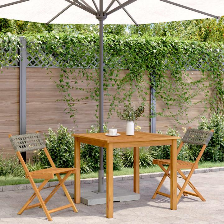 Produktbild VidaXL Bistrostühle 2 Stk. Akazie und Poly-Rattan