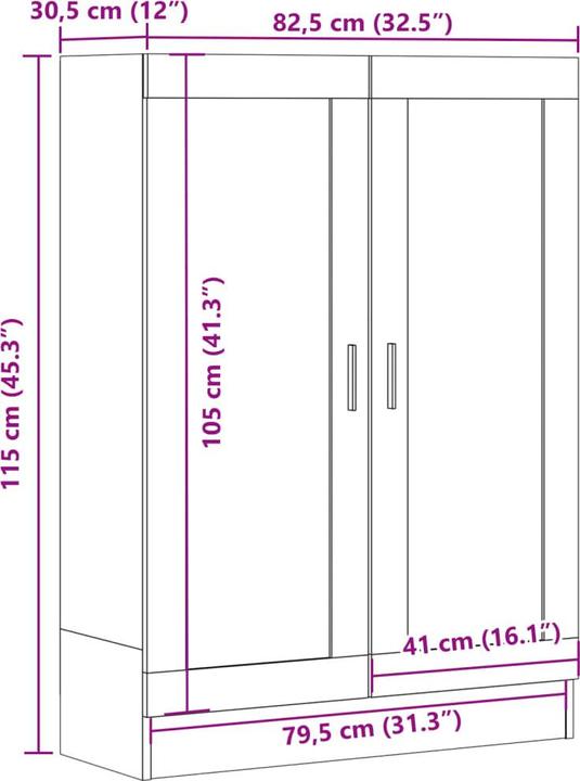 Valori nutrizionali e ingredienti vidaXL Felicdad (82,5 x 30,5 x 115 cm)