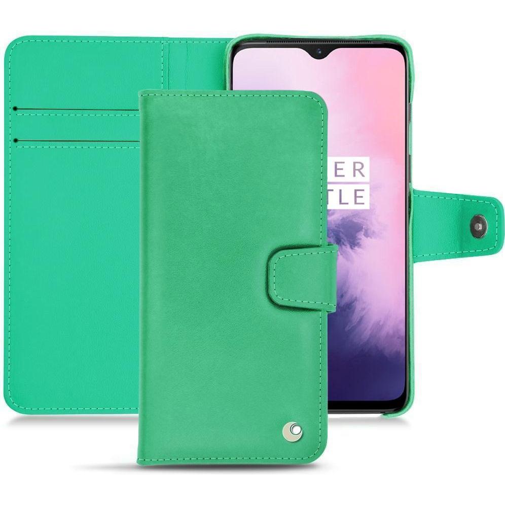 Noreve Lederschutzhülle Wallet (OnePlus 7), Smartphone Hülle, Grün