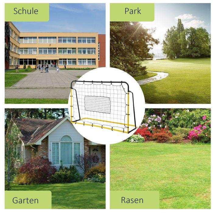 Immagine prodotto Swisshandel24 Porta di rimbalzo per calcio Kickback Rete di rimbalzo a muro per calcio, basket e baseball