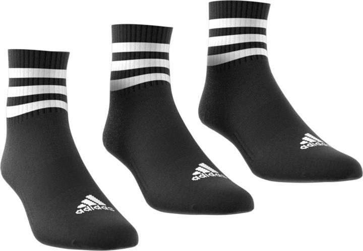 Actual product image adidas 3-Stripes Cushioned Sportswear Mid-Cut Socks (3 pairs) (34 - 36)