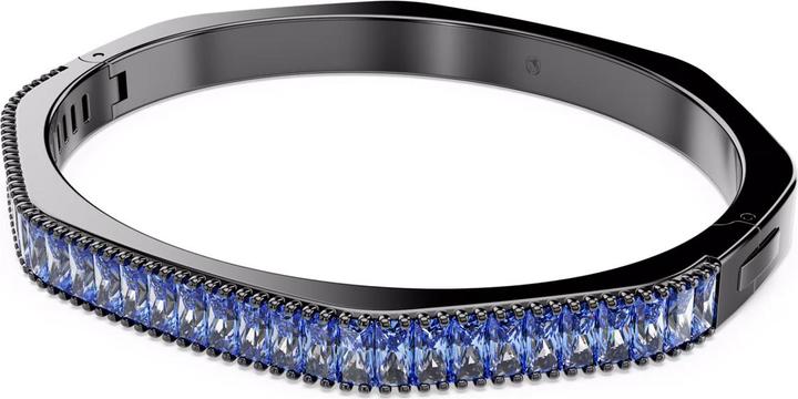 Produktbild Swarovski Matrix Armreif Baguette Schliff Blau Rutheniert (17 cm, Swarovski Metall)
