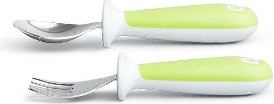 Actual product image Munchkin Raise spoon and fork stainless steel