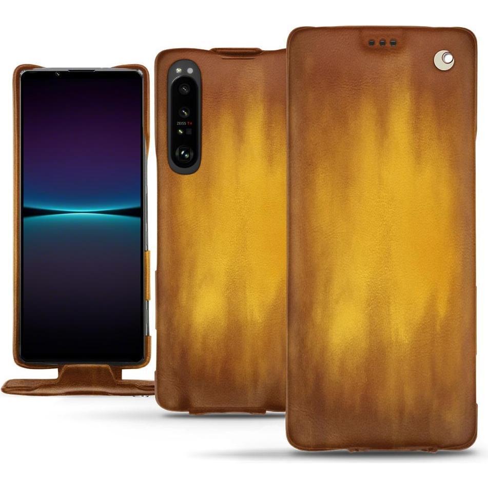 Thumbnail - Noreve Lederschutzhülle vertikal (Sony Xperia 1 IV), Smartphone Hülle, Gold