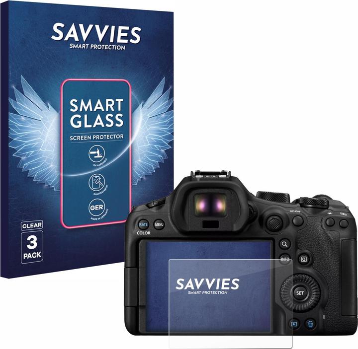 Produktbild Savvies Panzer Schutzglas für Canon EOS R6 Mark III Schutzfolie Displayschutz Display Schutz Glas Folie