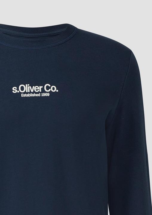 Produktbild s.Oliver T-Shirt Longsleeve aus Baumwolle mit Rippbündchen und Logo (S)