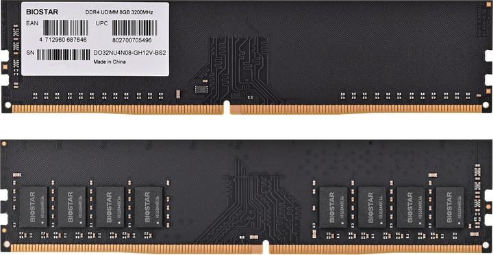 Biostar Pamięć DDR4 8GB 3200MHz DO32NU4N08 (1 x 8GB, 3200 MHz, DDR4-RAM, DIMM)