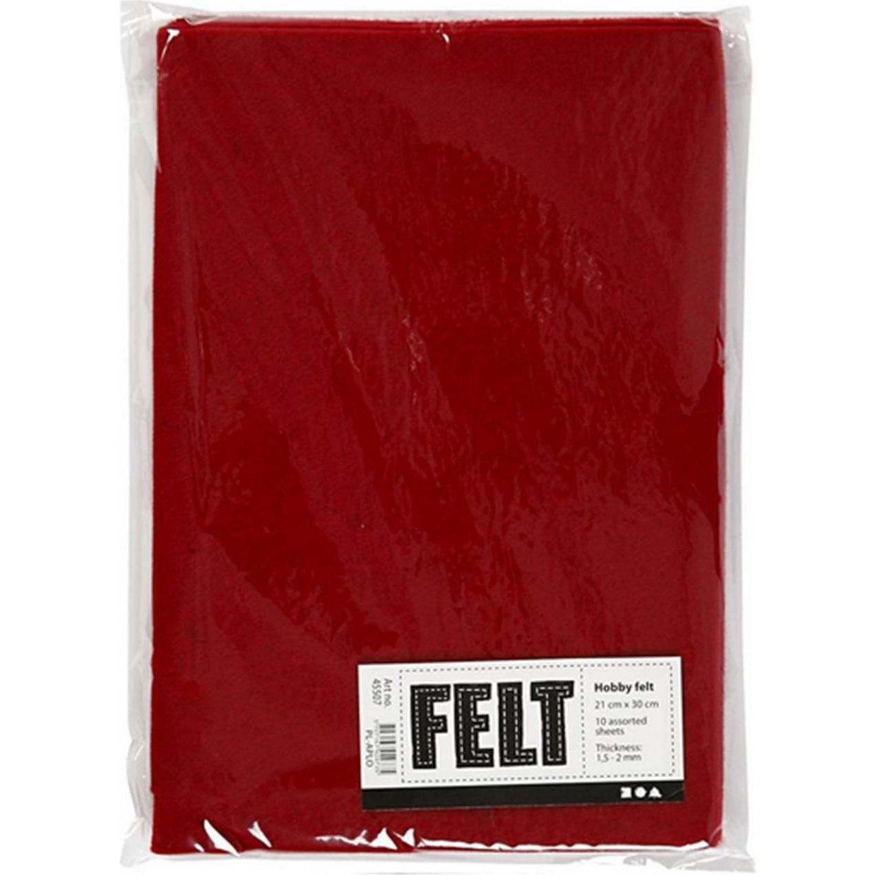 Creativ Company Hobbyvilt, Antiek Rood, A4, 10 vel
