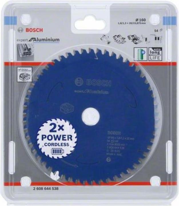 Actual product image Bosch Professional Zubehör Cordless circular saw blade Expert for Aluminium, 210 x 2/1.4 x 30, 66 teeth