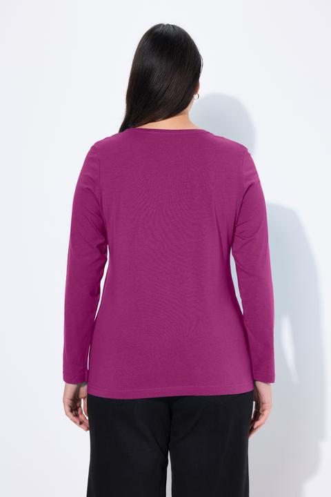 Produktbild Ulla Popken Shirt, Slim, Rundhalsausschnitt, Langarm (58)