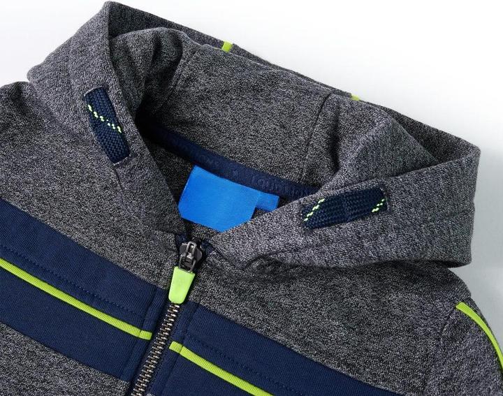 Produktbild VidaXL Kinder-Kapuzenpullover mit Reissverschluss Grau Melange (116)
