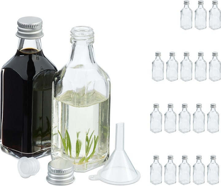 Relaxdays Bottiglie-in-vetro (20 pz., 0.05 l)