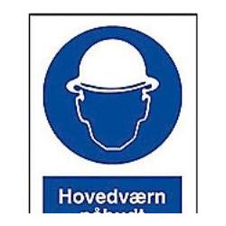 Ox-On, Sicherheitskennzeichnung, Hovedvaern påbudt - A4 Plast 210mm x 297mm