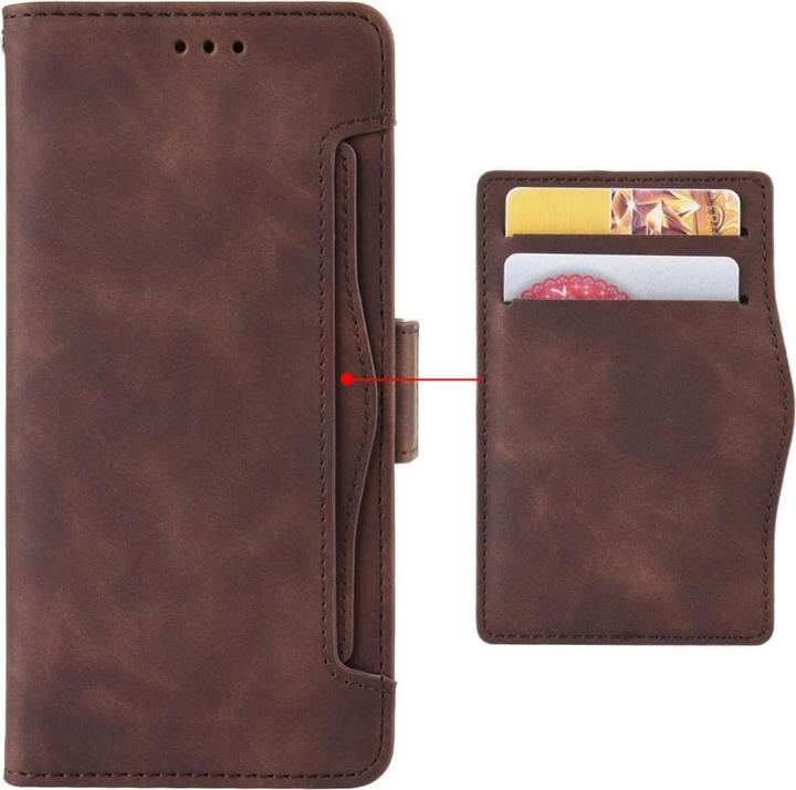 Actual product image Cover-Discount iPhone 15 Pro - Case with many card slots brown (Apple iPhone 15 Pro)
