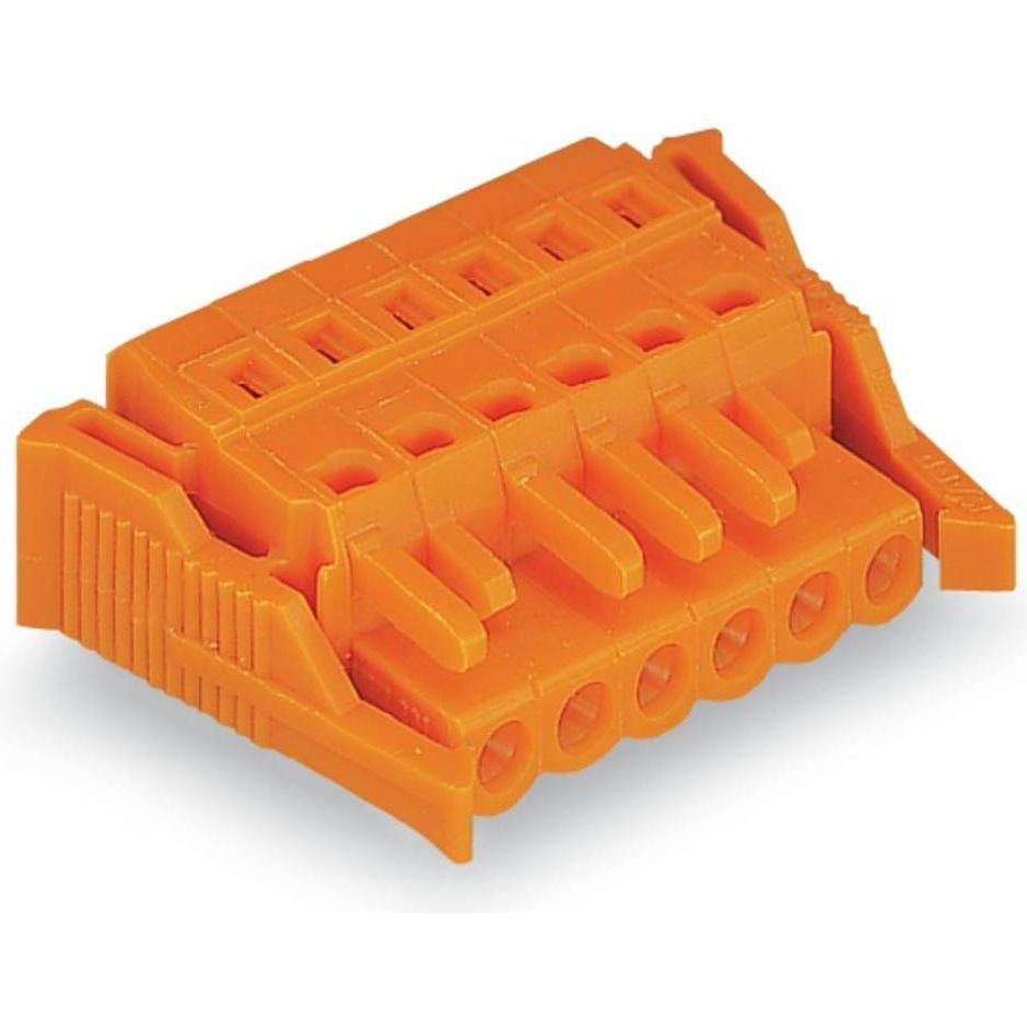 Wago Connettore femmina, Cavo + Spina elettrica, Arancia