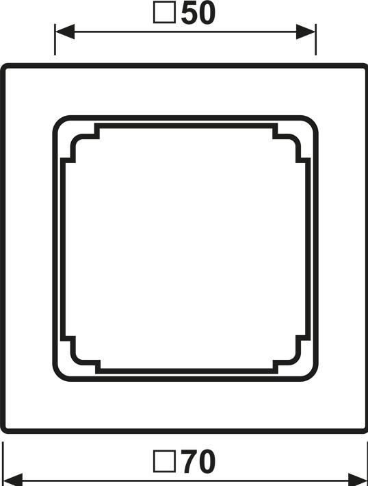 Produktbild JUNG Zwischenrahmen lgr LS 50x50mm RAL7035 LS961ZLG
