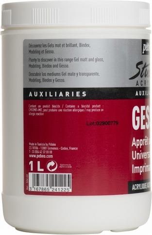 Image du produit Pebeo Studio Acrylics Gesso (Blanc, 1000 ml)