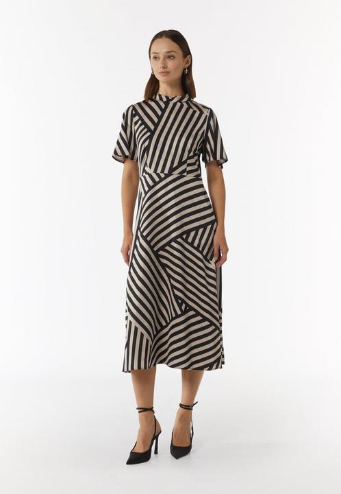 Image du produit Comma Kleid Gemustertes Midikleid aus Satin (36)