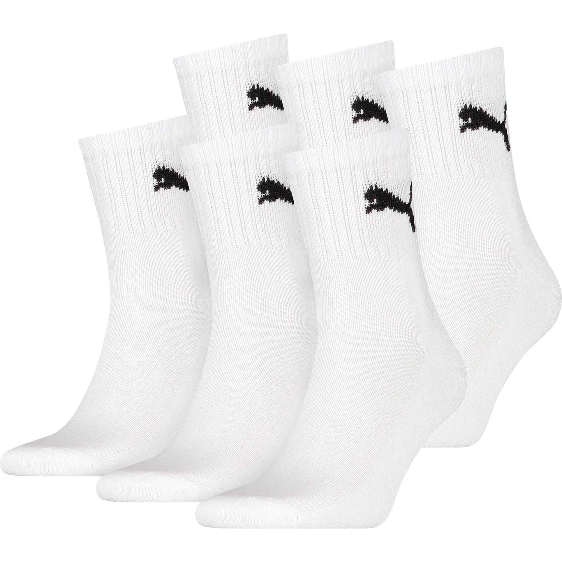 Puma, Herren, Socken, Socken Sportlich Stretch, Weiss, (6er Pack, 43 - 46)