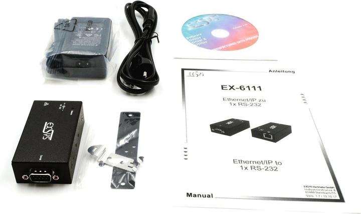 Produktbild Exsys Serial Device Server 1x RS232 PoE