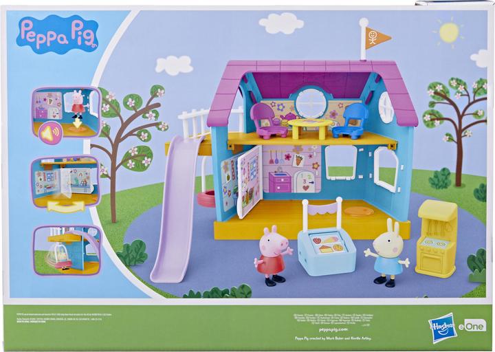 Actual product image Hasbro Peppa's Children's Clubhouse, preschool toy with sound effects, contains 2 figures and 7 acces