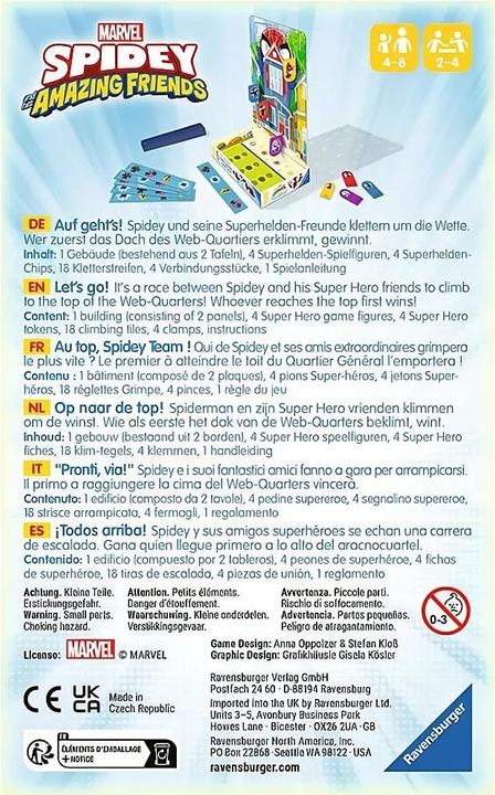 Immagine prodotto Ravensburger Spidey e i suoi fantastici amici - Forza, squadra di Spidey! - 22594 - Porta con te il gioco per (Francese, Inglese, Italiano, Multilingue, Olandese, Spagnolo, Tedesco, 2 - 4 Giocatori)