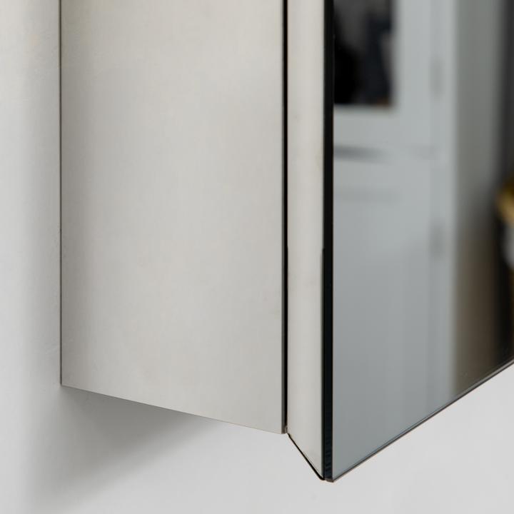 Produktbild Kleankin Spiegelschrank Edelstahl, Glas Silber