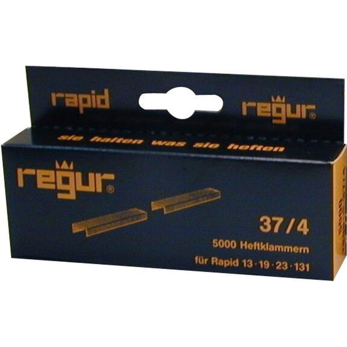 Regur, Büroklammer, Feindrahtklammer Typ 37 37/04 mm verzinkt VE=5000 Stück (1 x)